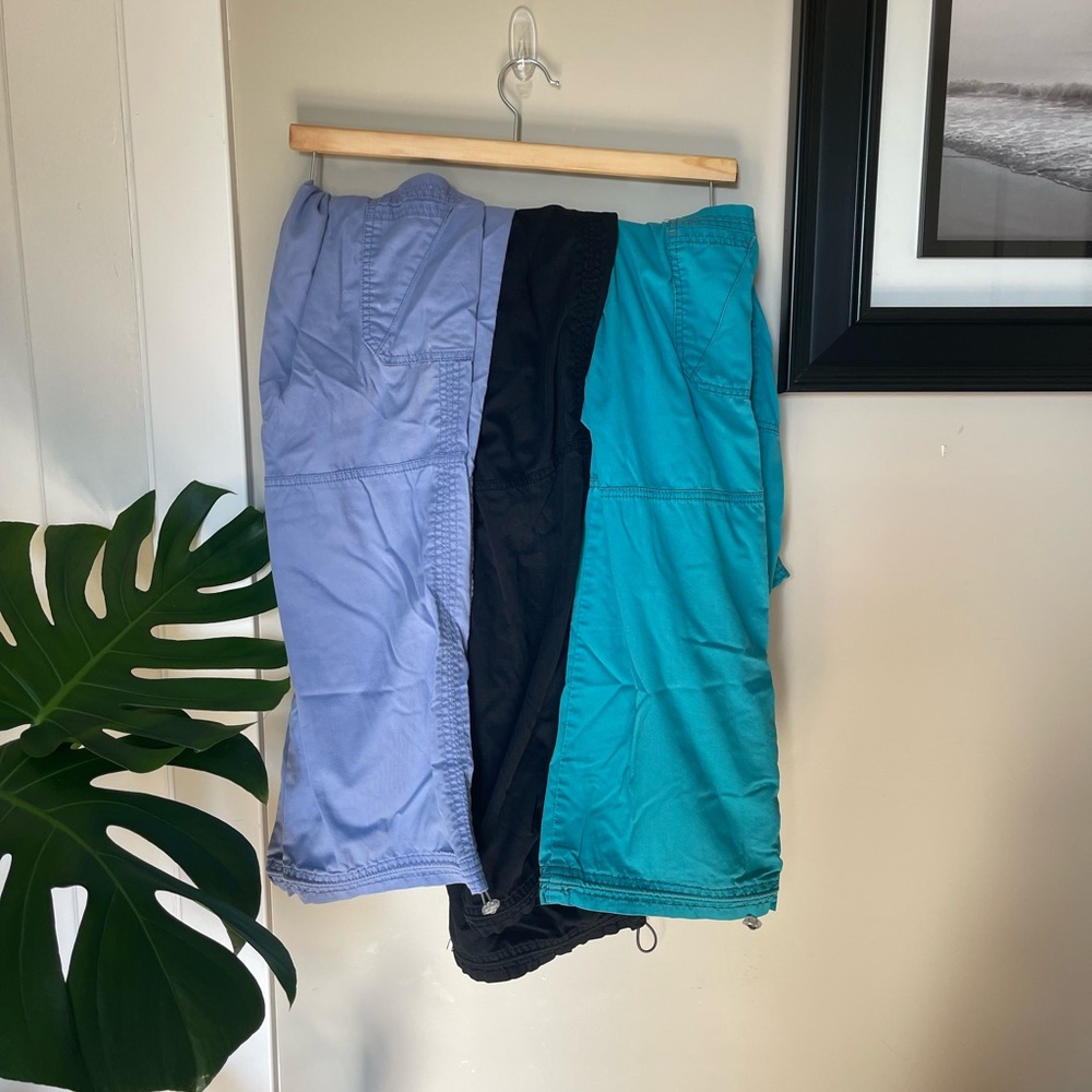‼️Sold‼️Bundle Koi Classics Lindsey Cargo Scrub Petite Pants Turquoise Women’s